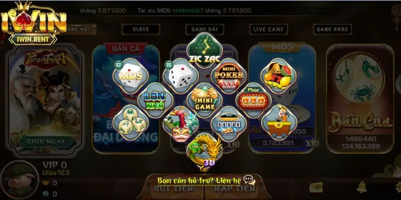 Cổng game iWin bonus hấp dẫn khi tham gia mini game